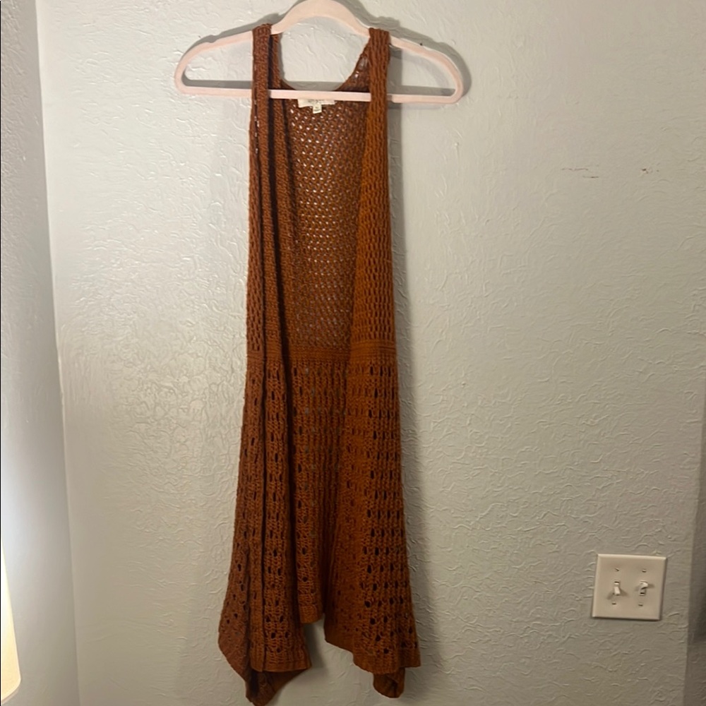 Free People Brown Knit Vest